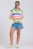 Rugby Sweat-Summer Bright Stripe
