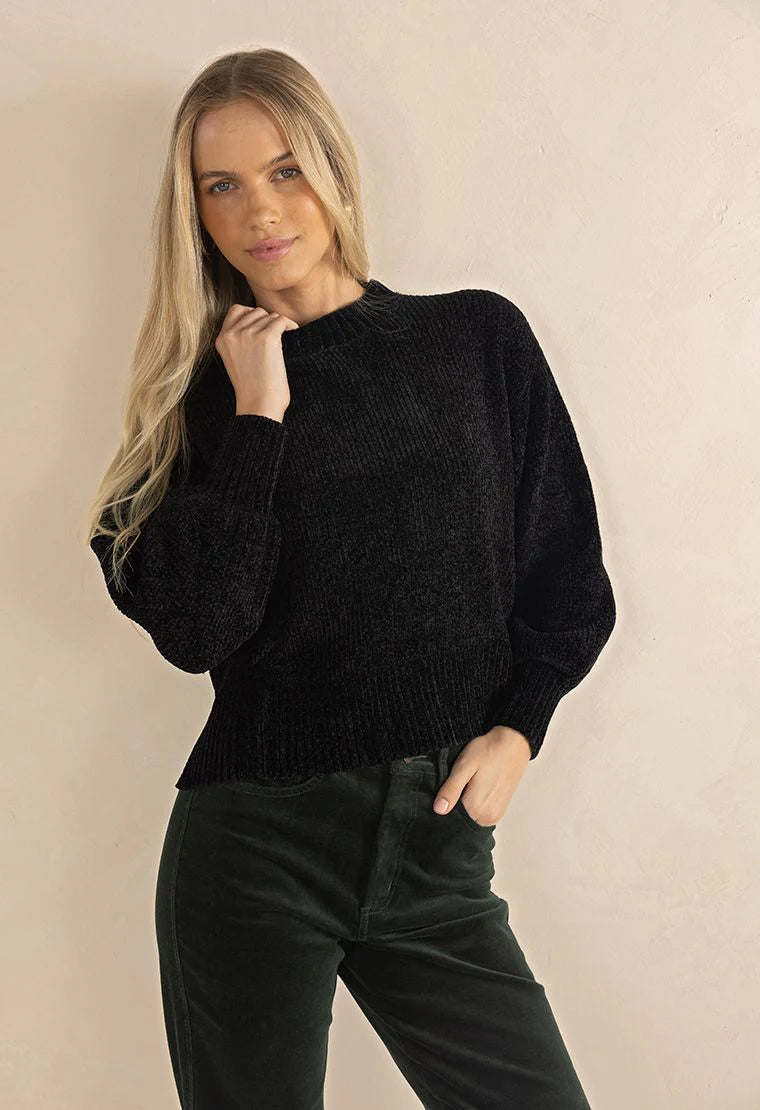Chenille Jumper- Black