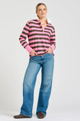 Rugby Sweatshirt- Pink/Chocolate