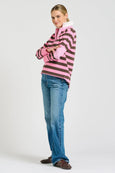 Rugby Sweatshirt- Pink/Chocolate