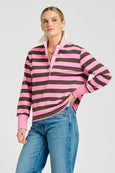 Rugby Sweatshirt- Pink/Chocolate