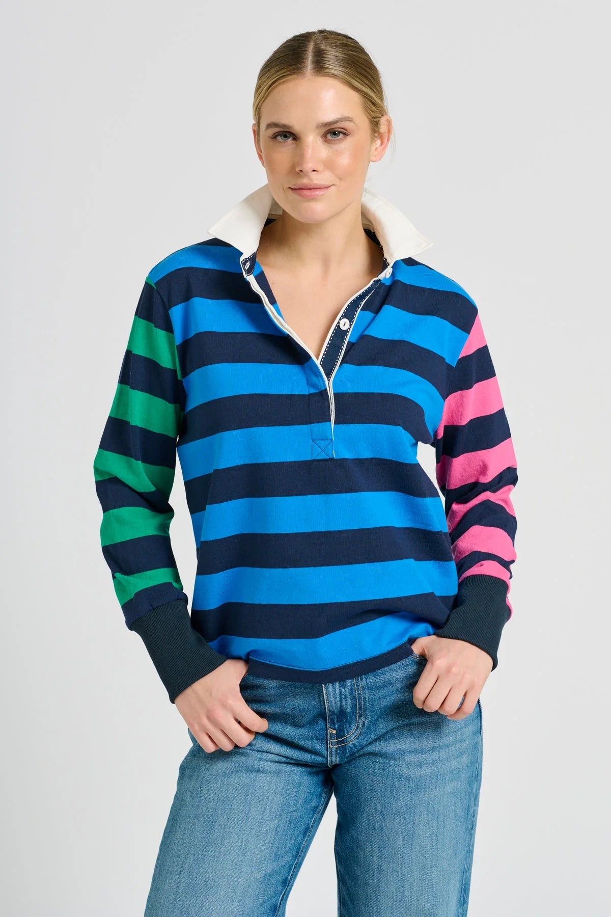 Rugby Sweatshirt- Navy Combo