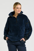 Popover Fleece Sweatshirt - Navy Blue