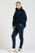 Popover Fleece Sweatshirt - Navy Blue