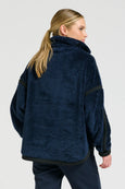 Popover Fleece Sweatshirt - Navy Blue