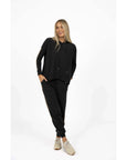 Contrast Merci Pant- Charcoal/Latte
