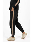 Contrast Merci Pant- Charcoal/Latte
