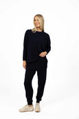 Contrast Merci Pant- Indigo/Latte