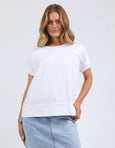 Throw On Short Sleeve Tee- White
