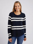 Allegra Long Sleeve Tee- Navy