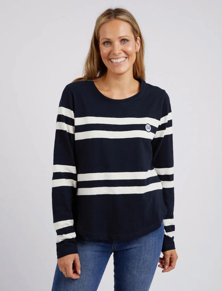 Allegra Long Sleeve Tee- Navy