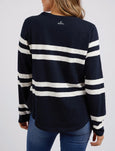 Allegra Long Sleeve Tee- Navy