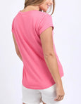 Manly Tee- Hot Pink