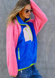 Vintage Polar Fleece- Pink/Royal