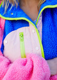 Vintage Polar Fleece- Pink/Royal