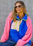 Vintage Polar Fleece- Pink/Royal