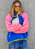 Vintage Polar Fleece- Pink/Royal