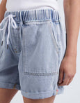 Emma Relaxed Light Blue Denim Short