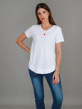 Amelie Mini Heart Embroidery T Shirt