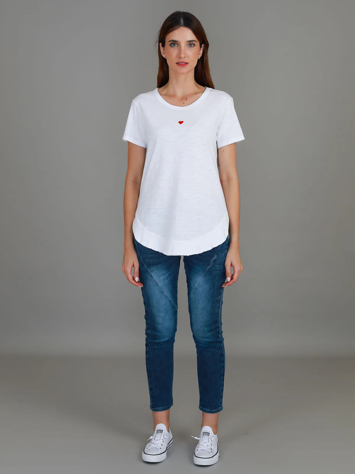 Amelie Mini Heart Embroidery T Shirt