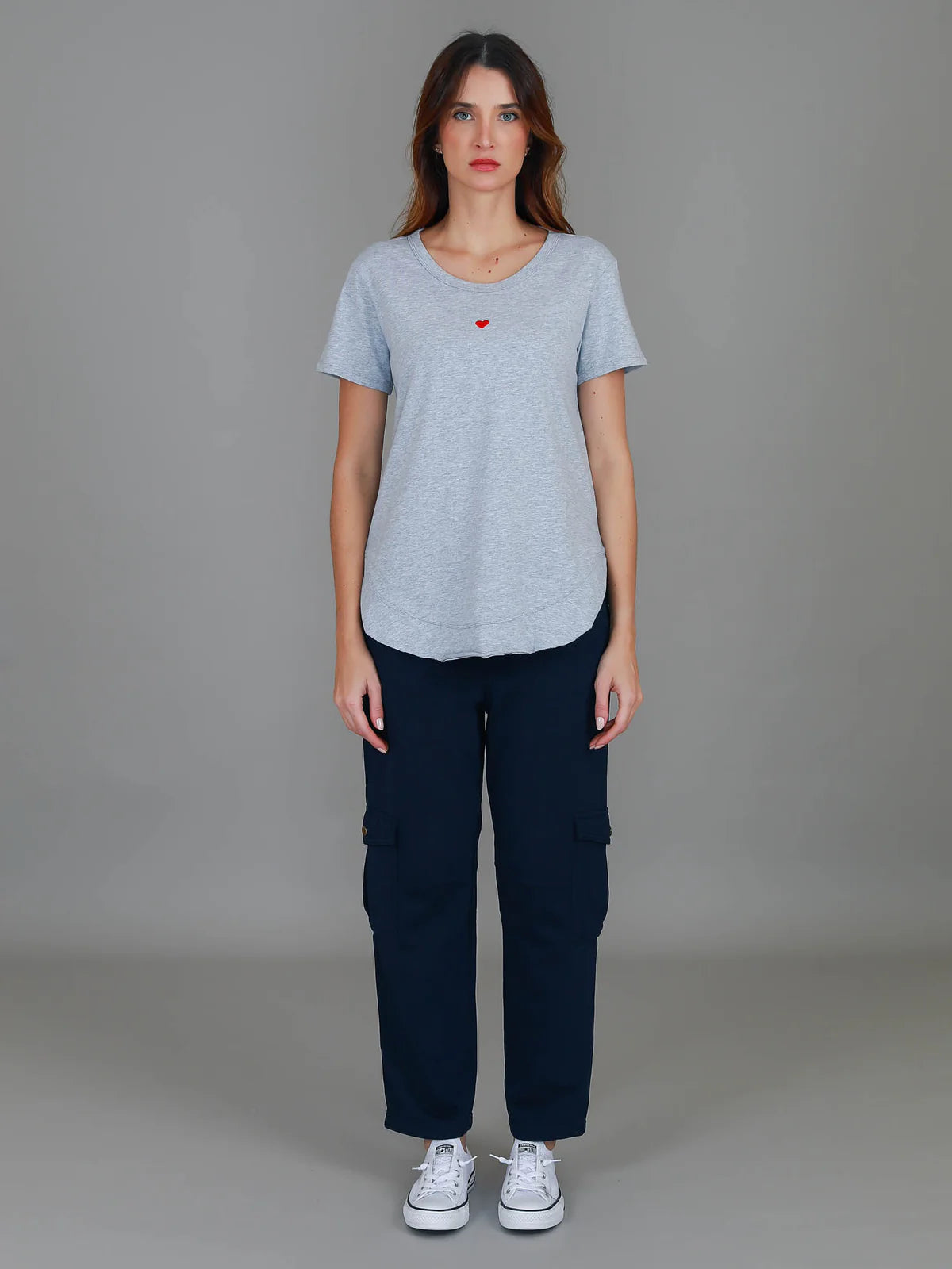 Amelie Mini Heart Embroidery T Shirt