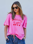1976 Dreamer Tee- Hot Pink