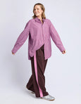 Lila Stripe Shirt- Maroon/Lilac