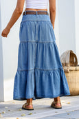 Lucy Tiered Denim Skirt