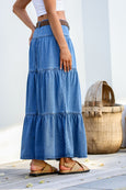 Lucy Tiered Denim Skirt