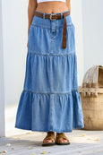 Lucy Tiered Denim Skirt