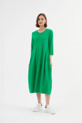 Ovoid Jersey Dress- Cool Green