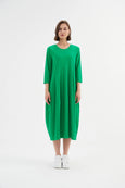 Ovoid Jersey Dress- Cool Green