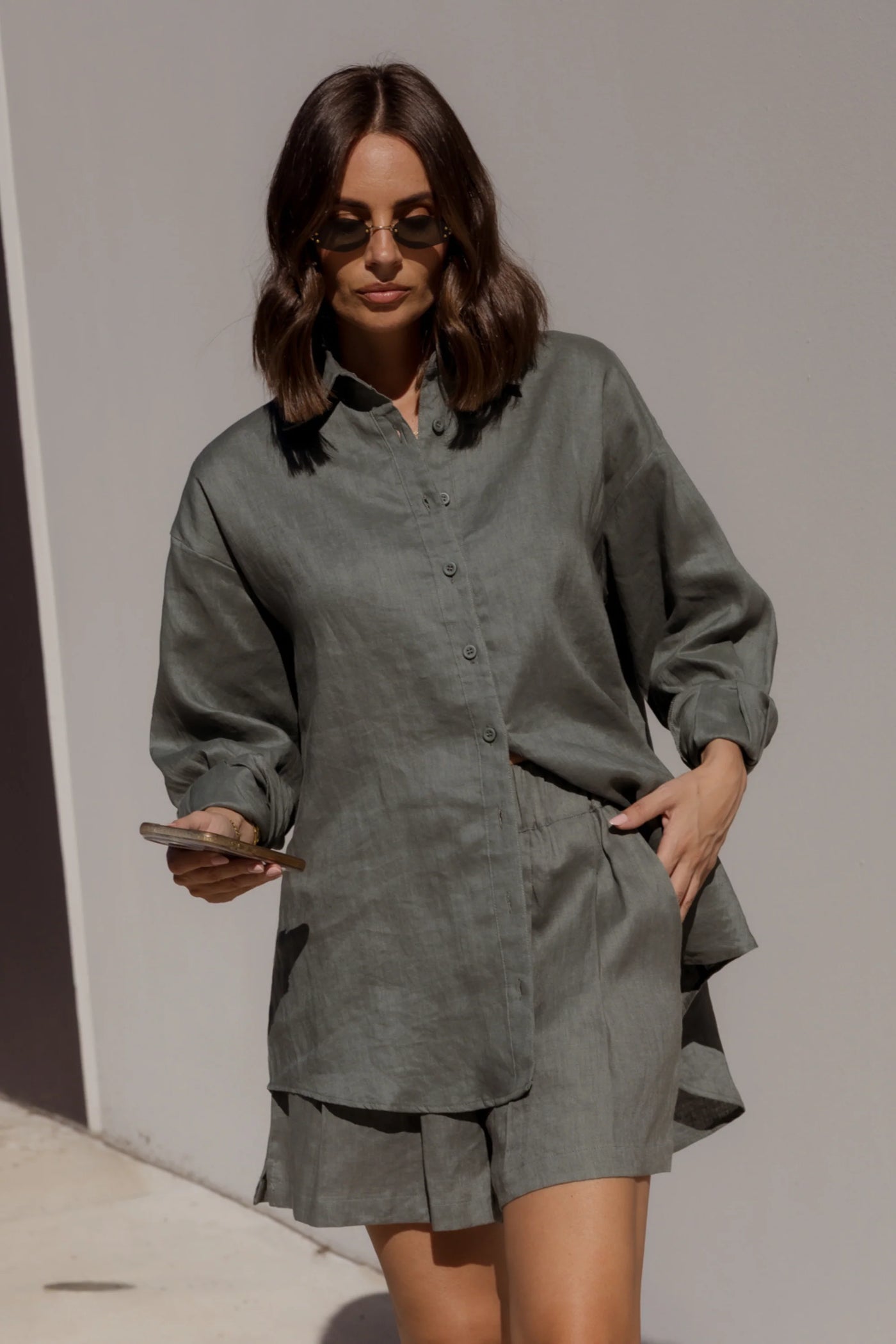 Pluto Shirt- Dusty Green