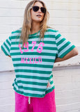 Mexico 1976 Stripe Tee- Green Stripe