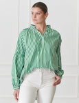 Kell Shirt- Green Stripe