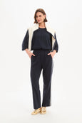 Straight Leg Lounge Pant-Navy/Cream Stripe