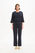 Straight Leg Lounge Pant-Navy/Cream Stripe