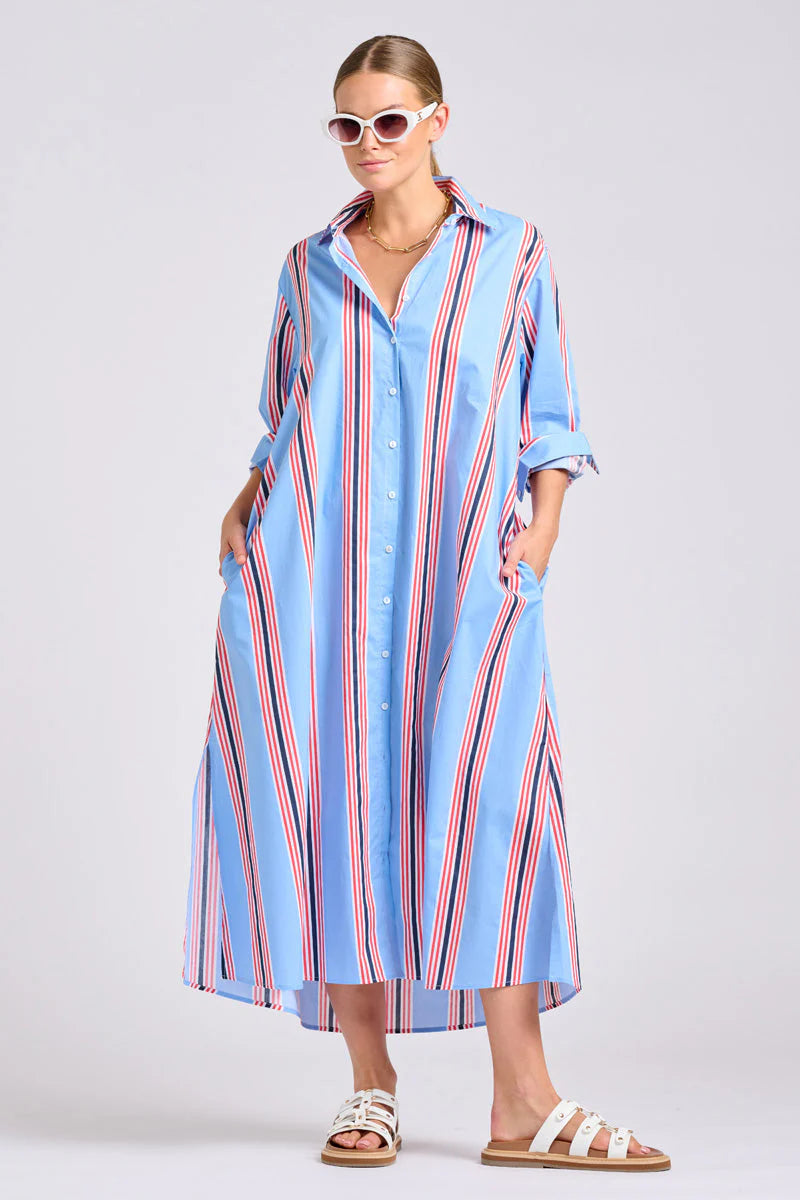The Luna Dress- Nautical Stripe