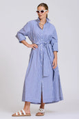The Sybil Oversized Dress- Navy Stripe