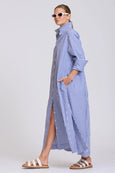 The Sybil Oversized Dress- Navy Stripe