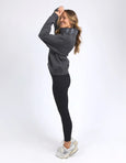 College Zip Crew-Charcoal
