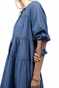 Louisa Tier Dress- Paris Blue