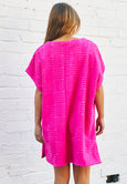 Salt and Sunshine Towelling Cover-Up- Hot Pink