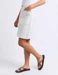 Atlas Denim Skirt- Vintage White