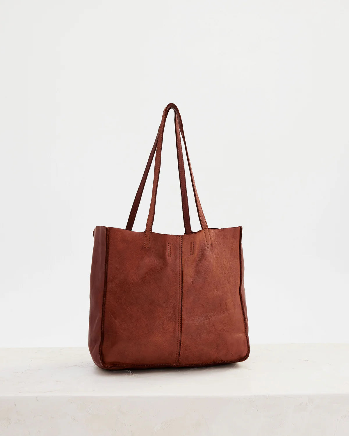 Baby Unlined Tote- Cognac