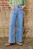 Eddie 7/8th Jean- Light Wash Denim