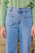 Eddie 7/8th Jean- Light Wash Denim