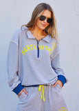 Santa Monica 1/2 Zip- Blue/White Stripe