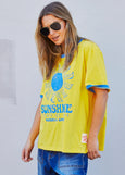 Sunshine State of Mind Ringer Tee- Yellow
