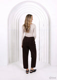 Leo Barrel Jeans- Chocolate Corduroy